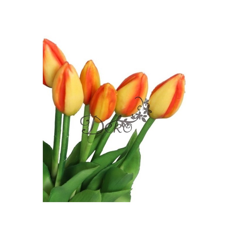 TULIPANY BUKIET TULIPANÓW GUMOWANE GUMOWE SILIKONOWE JAK ŻYWE 7SZT