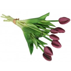 TULIPANY BUKIET TULIPANÓW GUMOWANE GUMOWE SILIKONOWE JAK ŻYWE 7SZT