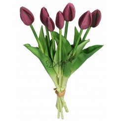 TULIPANY BUKIET TULIPANÓW GUMOWANE GUMOWE SILIKONOWE JAK ŻYWE 7SZT