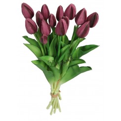 TULIPANY BUKIET TULIPANÓW GUMOWANE GUMOWE SILIKONOWE JAK ŻYWE 7SZT