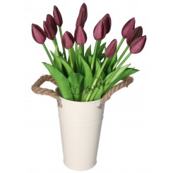 TULIPANY BUKIET TULIPANÓW GUMOWANE GUMOWE SILIKONOWE JAK ŻYWE 7SZT