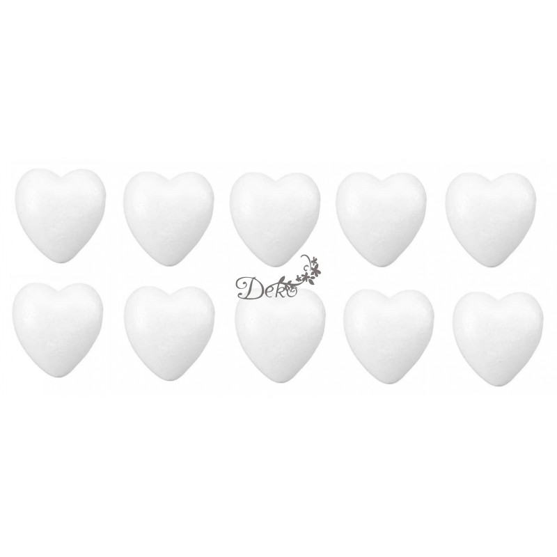 SERCE STYROPIANOWE 8 CM SERCA STYROPIANOWE 10 SZT