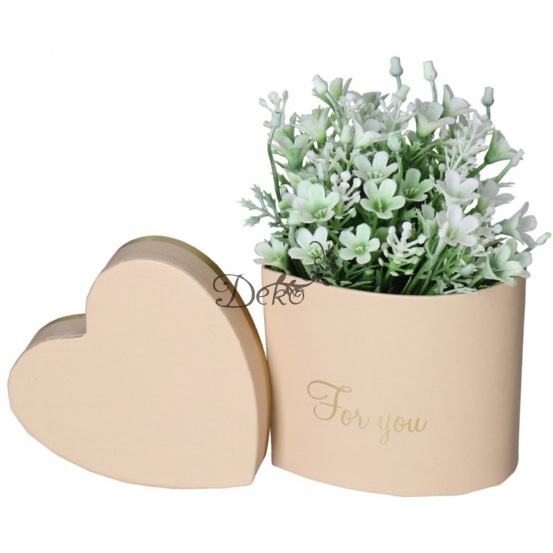 FLOWER BOX PUDEŁKO NA KWIATY SERCE DEKORACJE
