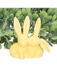 ZAJĄC ZAJĄCZEK CERAMICZNY WIELKANOCNY FIGURKA DO STROIKA