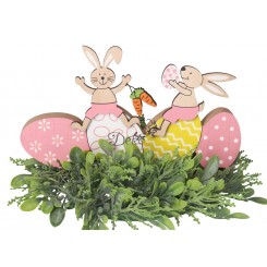 ZAJĄC ZAJĄCZEK WIELKANOCNY FIGURKA DO STROIKA JAJKO JAJKA