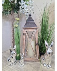 ZAJĄC ZAJĄCZEK CERAMICZNY WIELKANOCNY DUŻY FIGURKA