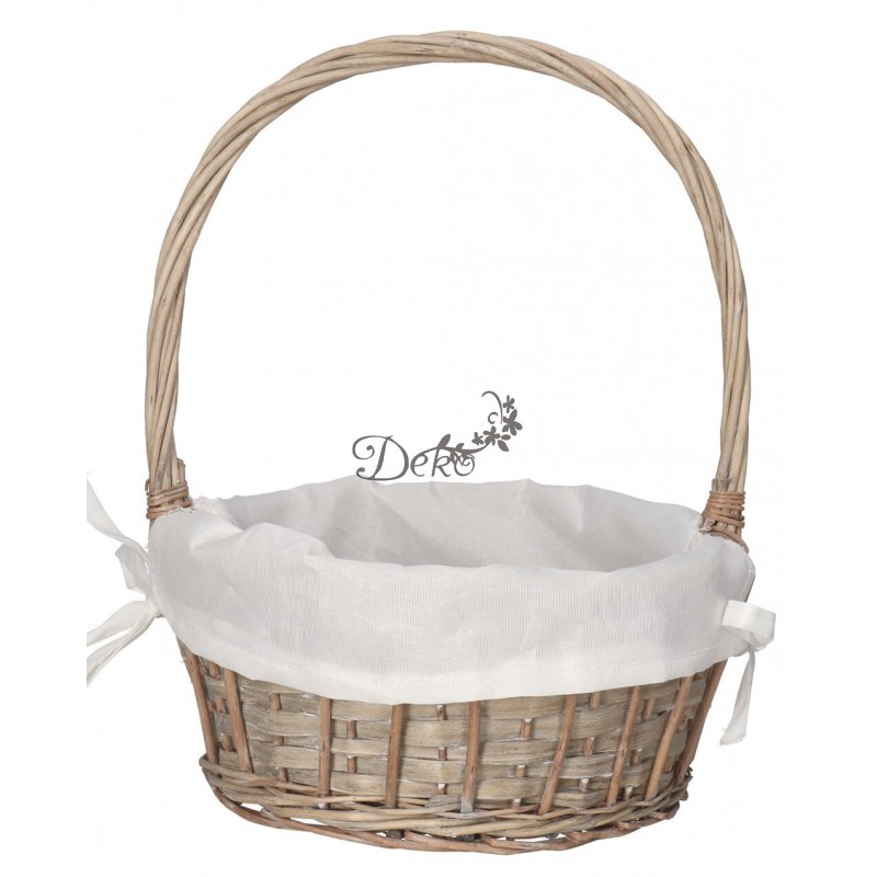 KOSZ WIKLINOWY NA KOMUNIĘ ŚLUB ŚWIĘCONKA