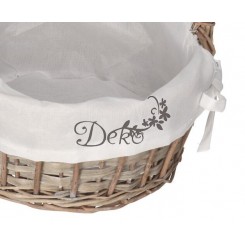 KOSZ WIKLINOWY NA KOMUNIĘ ŚLUB ŚWIĘCONKA