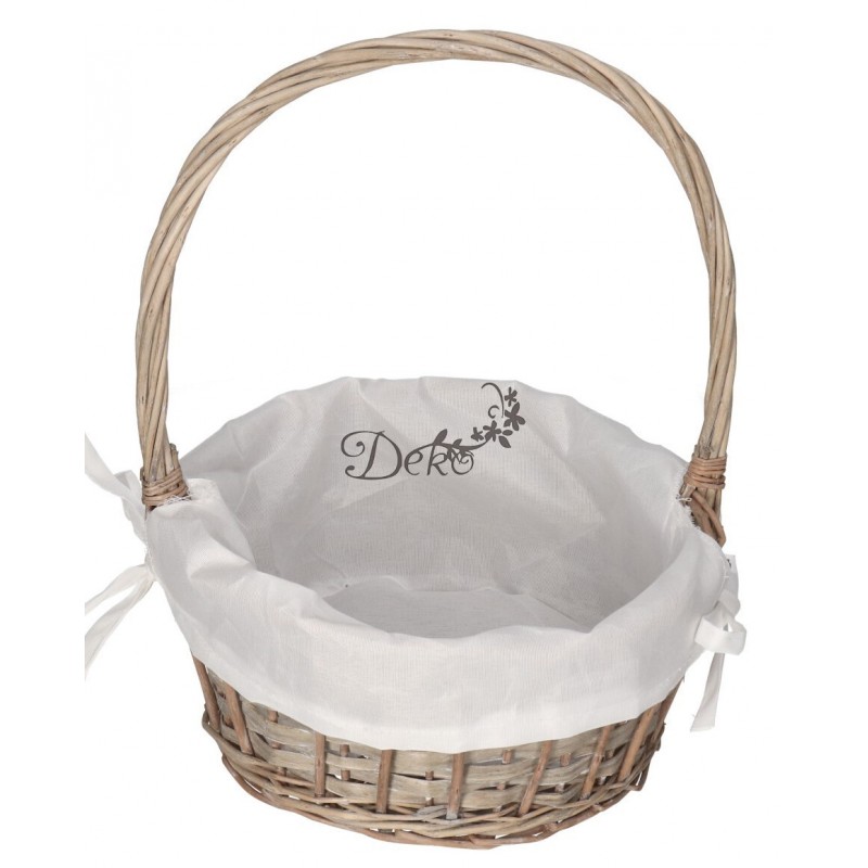 KOSZ WIKLINOWY NA KOMUNIĘ ŚLUB ŚWIĘCONKA