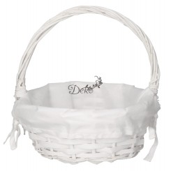 KOSZ WIKLINOWY NA KOMUNIĘ ŚLUB ŚWIĘCONKA