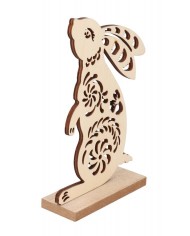 FIGURKA WIELKANOCNA ZAJĄC ZAJĄCZEK DREWNIANY