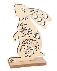 FIGURKA WIELKANOCNA ZAJĄC ZAJĄCZEK DREWNIANY