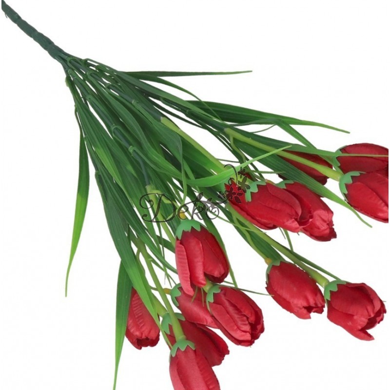 SZTUCZNE KWIATY BUKIET GAŁĄZKI KROKUSY W TRAWIE 44CM