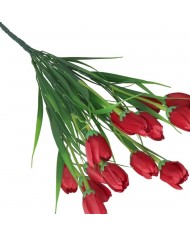 SZTUCZNE KWIATY BUKIET GAŁĄZKI KROKUSY W TRAWIE 44CM