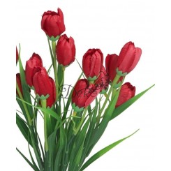 SZTUCZNE KWIATY BUKIET GAŁĄZKI KROKUSY W TRAWIE 44CM