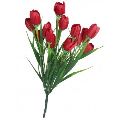 SZTUCZNE KWIATY BUKIET GAŁĄZKI KROKUSY W TRAWIE 44CM