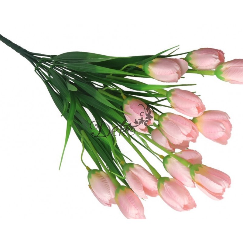 SZTUCZNE KWIATY BUKIET GAŁĄZKI KROKUSY W TRAWIE 44CM