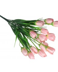 SZTUCZNE KWIATY BUKIET GAŁĄZKI KROKUSY W TRAWIE 44CM