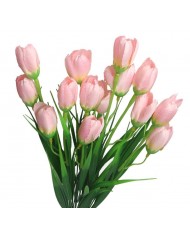 SZTUCZNE KWIATY BUKIET GAŁĄZKI KROKUSY W TRAWIE 44CM