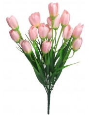 SZTUCZNE KWIATY BUKIET GAŁĄZKI KROKUSY W TRAWIE 44CM