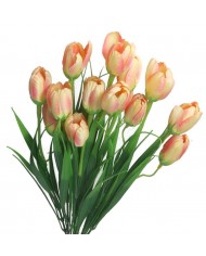 SZTUCZNE KWIATY BUKIET GAŁĄZKI KROKUSY W TRAWIE 44CM