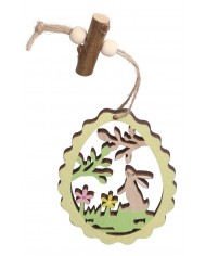 ZAJĄC ZAJĄCZEK WIELKANOCNY DREWNIANY JAJKO OZDOBA ZAWIESZKA