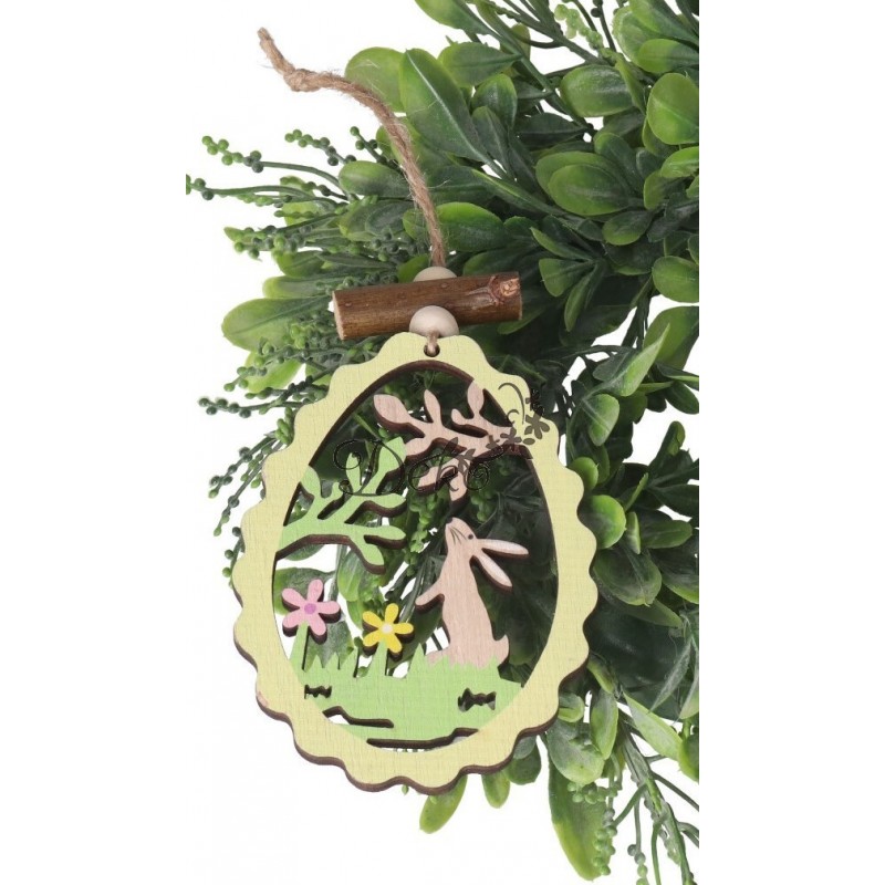 ZAJĄC ZAJĄCZEK WIELKANOCNY DREWNIANY JAJKO OZDOBA ZAWIESZKA