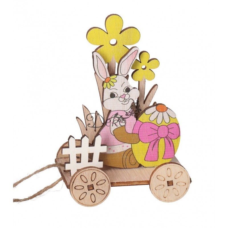 ZAJĄC ZAJĄCZEK WIELKANOCNY DREWNIANY OZDOBA FIGURKA