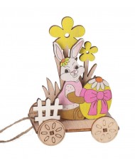 ZAJĄC ZAJĄCZEK WIELKANOCNY DREWNIANY OZDOBA FIGURKA