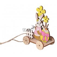 ZAJĄC ZAJĄCZEK WIELKANOCNY DREWNIANY OZDOBA FIGURKA