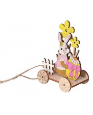 ZAJĄC ZAJĄCZEK WIELKANOCNY DREWNIANY OZDOBA FIGURKA