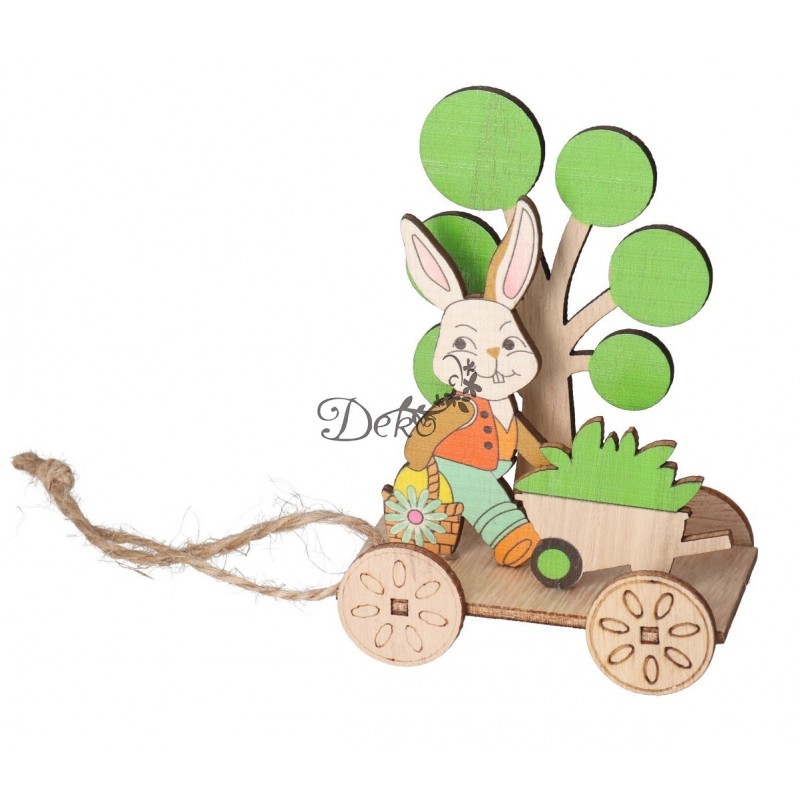 ZAJĄC ZAJĄCZEK WIELKANOCNY DREWNIANY OZDOBA FIGURKA