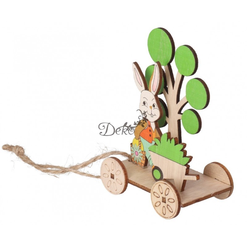 ZAJĄC ZAJĄCZEK WIELKANOCNY DREWNIANY OZDOBA FIGURKA