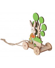 ZAJĄC ZAJĄCZEK WIELKANOCNY DREWNIANY OZDOBA FIGURKA