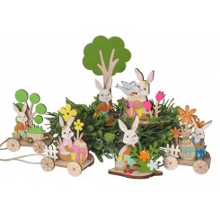 ZAJĄC ZAJĄCZEK WIELKANOCNY DREWNIANY OZDOBA FIGURKA