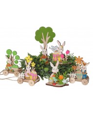 ZAJĄC ZAJĄCZEK WIELKANOCNY DREWNIANY OZDOBA FIGURKA