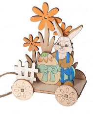 ZAJĄC ZAJĄCZEK WIELKANOCNY DREWNIANY OZDOBA FIGURKA