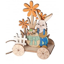 ZAJĄC ZAJĄCZEK WIELKANOCNY DREWNIANY OZDOBA FIGURKA