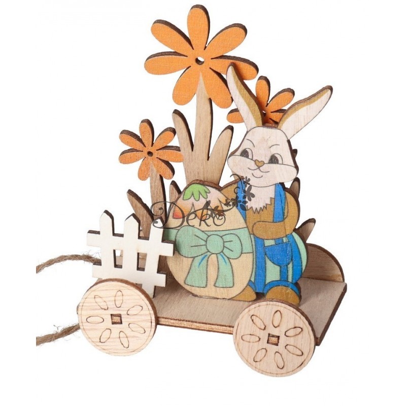 ZAJĄC ZAJĄCZEK WIELKANOCNY DREWNIANY OZDOBA FIGURKA