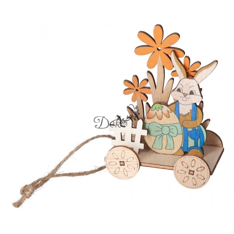 ZAJĄC ZAJĄCZEK WIELKANOCNY DREWNIANY OZDOBA FIGURKA