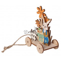 ZAJĄC ZAJĄCZEK WIELKANOCNY DREWNIANY OZDOBA FIGURKA