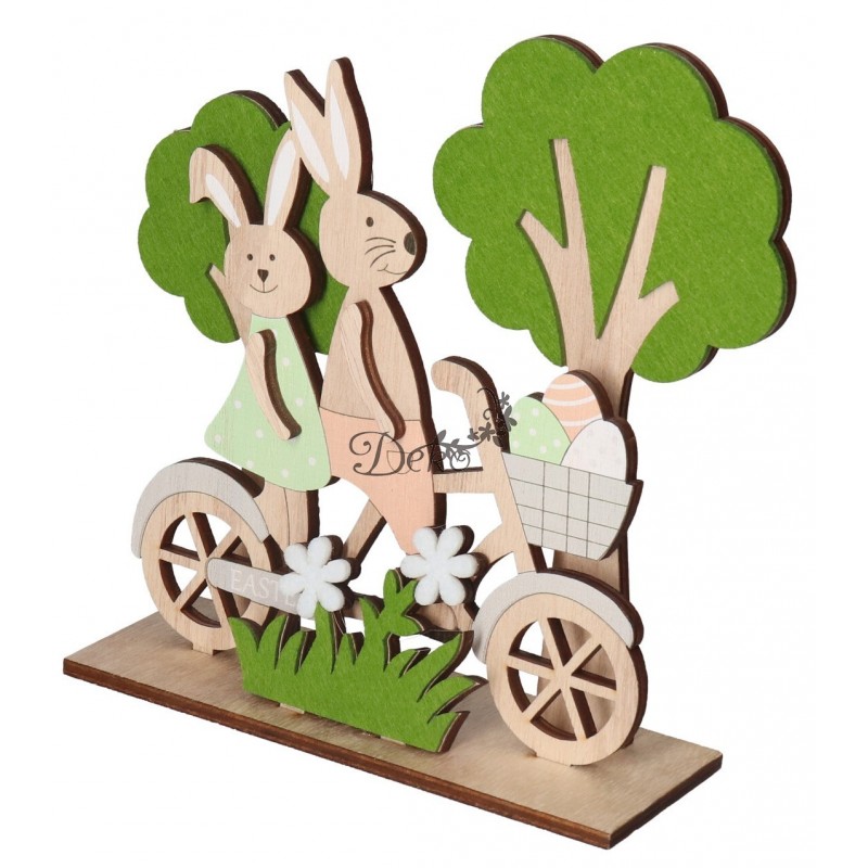 ZAJĄC ZAJĄCZEK WIELKANOCNY DREWNIANY OZDOBA FIGURKA