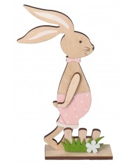 ZAJĄC ZAJĄCZEK WIELKANOCNY DREWNIANY OZDOBA FIGURKA