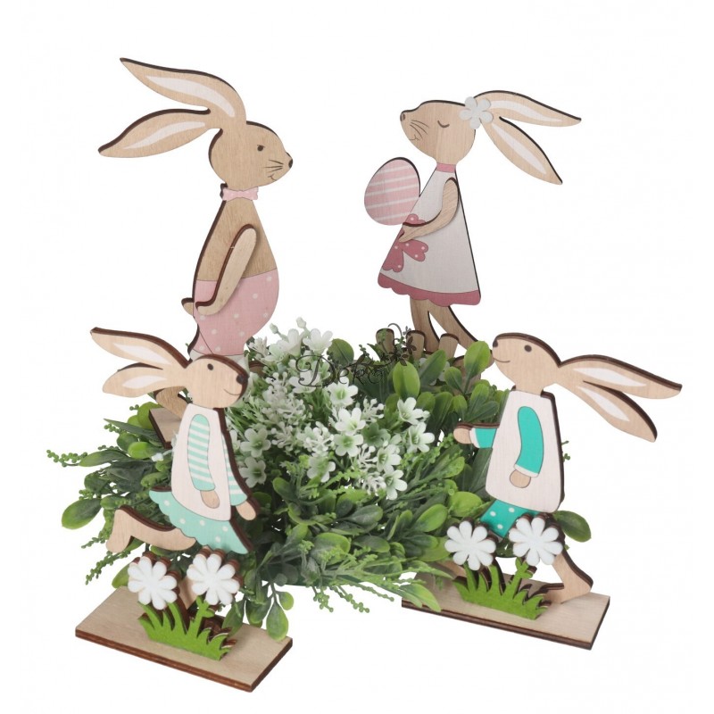 ZAJĄC ZAJĄCZEK WIELKANOCNY DREWNIANY OZDOBA FIGURKA