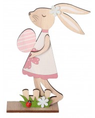 ZAJĄC ZAJĄCZEK WIELKANOCNY DREWNIANY OZDOBA FIGURKA