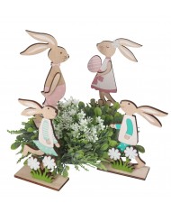 ZAJĄC ZAJĄCZEK WIELKANOCNY DREWNIANY OZDOBA FIGURKA