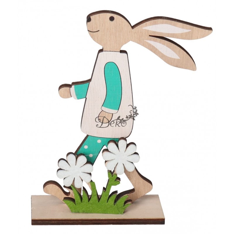 ZAJĄC ZAJĄCZEK WIELKANOCNY DREWNIANY OZDOBA FIGURKA