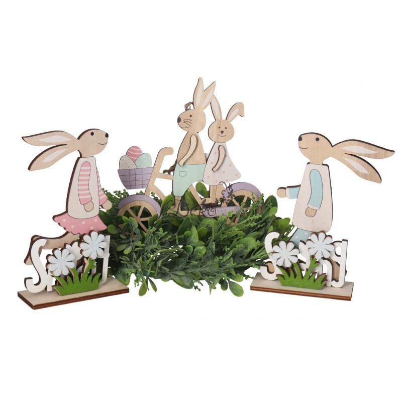 ZAJĄC ZAJĄCZEK WIELKANOCNY DREWNIANY OZDOBA FIGURKA