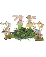 ZAJĄC ZAJĄCZEK WIELKANOCNY DREWNIANY OZDOBA FIGURKA