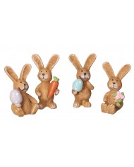 ZAJĄC ZAJĄCZKI FIGURKA FIGURKI 4SZT OZDOBA DO STROIKA